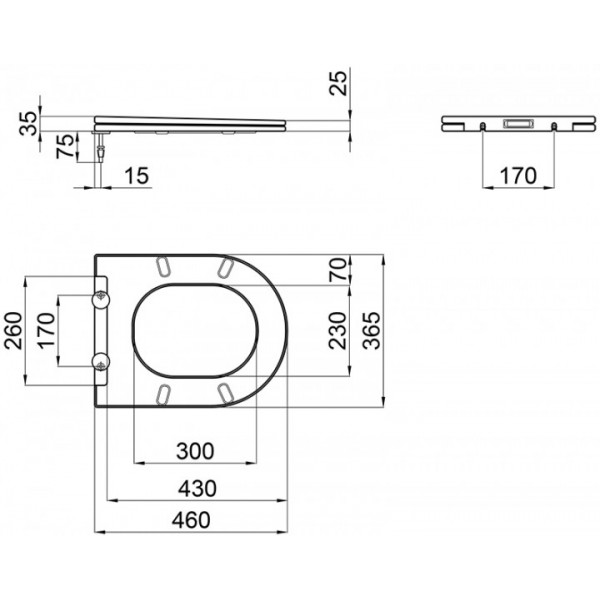 Qtap Swan /Jay Slim Soft-close QT1699SC5176W