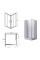 Душова кабіна BESCO MODERN 90x90x165 квадратна універсальна grigio/хром