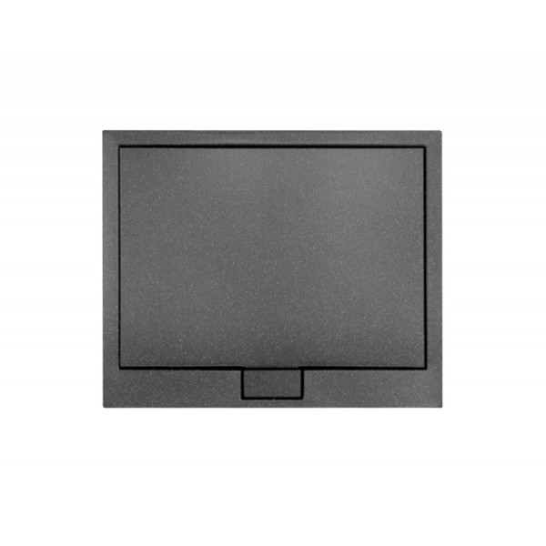 Душевий піддон BESCO AXIM 100х90x4.5 stone effect черный + сифон