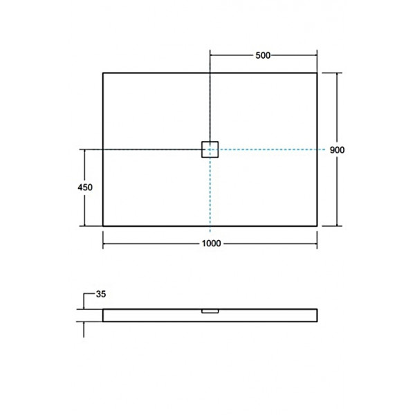 Душевий піддон BESCO NOX Ultraslim 100x90x3.5 чорний