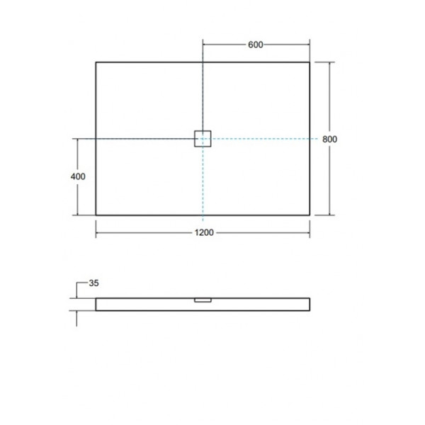 Душевий піддон BESCO NOX Ultraslim 120x80x3.5 чорний