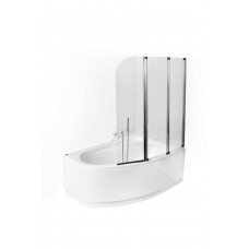 Шторка для ванни BESCO PMD ambition -3S 123х140 хром