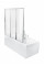 Шторка для ванни BESCO PMD ambition premium -3S 130х140 хром
