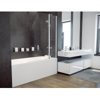 Шторка для ванни BESCO PMD AVIS 120х145 хром