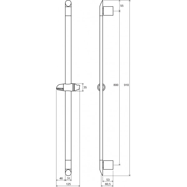 RAVAK 973.00 90 см (X07P014)