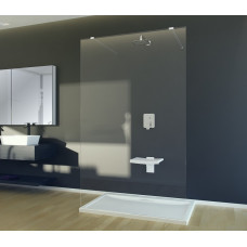 Душова перегородка BESCO walk in AVEO DUO 120x195 прозора/хром 120 см