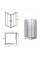 Душова кабіна BESCO MODERN 80x80x165 квадратна grigio/хром