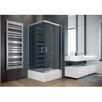 Душова кабіна BESCO MODERN 80x80x165 квадратна прозора/хром