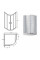 Душова кабіна BESCO MODERN 80x80x185 напівкругла mrozone/хром