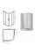 Душова кабіна BESCO MODERN 90x90x165 напівкругла універсальна, grigio/хром