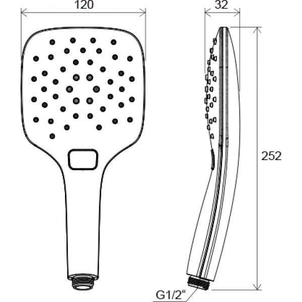 RAVAK 958.00 Air, 3 функції хром (X07P348)