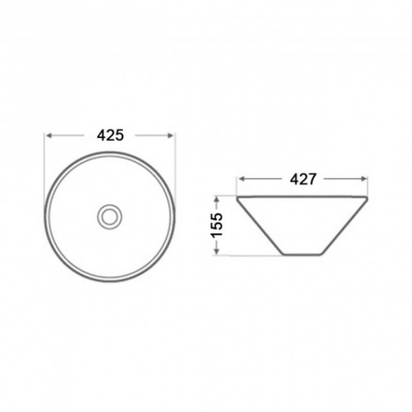 Раковина для ванної Qtap Amazon QT0211K70W