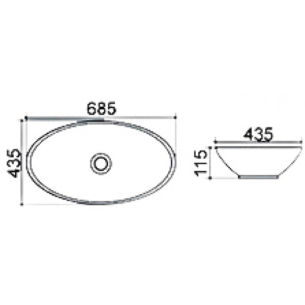 Раковина для ванної Qtap Dove QT0611K160W