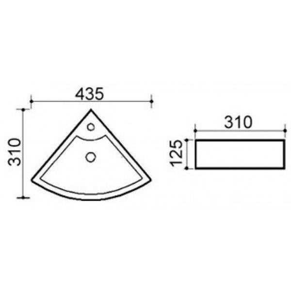 Раковина для ванної Qtap Kiwi QT0911K184AW