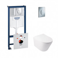 Інсталяція Grohe Rapid SL 38721001 + унітаз з сидінням Qtap Swan QT16335178W