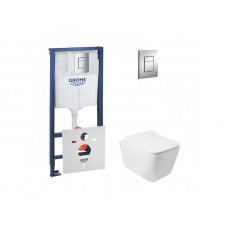 Інсталяція Grohe Rapid SL 38772001 + унітаз з сидінням Qtap Crow QT05335170W