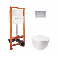 Інсталяція Qtap Nest QTNESTM425M06CRM + унітаз із сидінням Jay QT07335176W