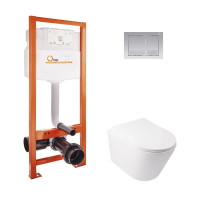 Інсталяція Qtap Nest QTNESTM425M06SAT + унітаз із сидінням Swan QT16335178W