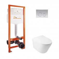 Інсталяція Qtap Nest QTNESTM425M11CRM + унітаз із сидінням Swan QT16335178W