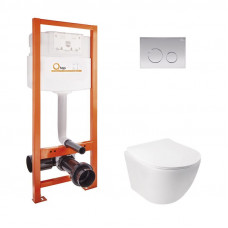 Інсталяція Qtap Nest QTNESTM425M11SAT + унітаз з сидінням Jay QT07335176W