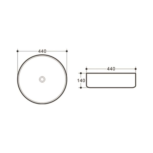 Раковина для ванної Qtap Kalao QT0811K462W