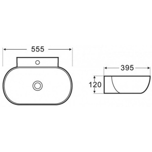 Раковина для ванної Qtap Cardinal QT0411K177W