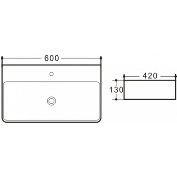Раковина для ванної Qtap Nando QT1211K404W