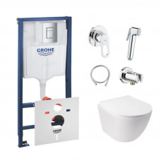 Інсталяція Grohe Rapid SL 38772001 + унітаз Jay QT07335176W + гігієнічний набір Grohe BauLoop 111042