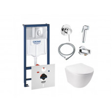 Інсталяція Grohe Rapid SL 38721001 + унітаз Jay QT07335176W + гігієнічний набір Grohe BauClassic 111048