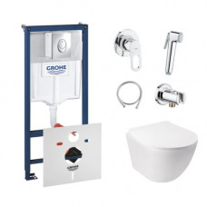 Інсталяція Grohe Rapid SL 38721001 + унітаз Jay QT07335176W + гігієнічний набір Grohe BauLoop 111042