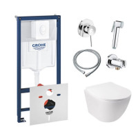 Інсталяція Grohe Rapid SL 38722001 + унітаз Jay QT07335176W + гігієнічний набір Grohe BauClassic 111048