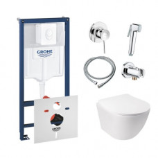 Інсталяція Grohe Rapid SL 38722001 + унітаз Jay QT07335176W + гігієнічний набір Grohe BauClassic 111048