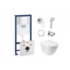 Інсталяція Grohe Rapid SL 38722001 + унітаз Jay QT07335176W + гігієнічний набір Grohe BauLoop 111042