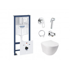 Інсталяція Grohe Rapid SL 38827000 + унітаз Jay QT07335176W + гігієнічний набір Grohe BauLoop 111042