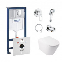 Інсталяція Grohe Rapid SL 38721001 + унітаз Swan QT16335178W + гігієнічний набір Grohe BauLoop 111042