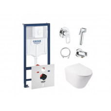 Інсталяція Grohe Rapid SL 38722001 + унітаз Swan QT16335178W + гігієнічний набір Grohe BauLoop 111042