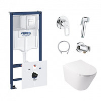 Інсталяція Grohe Rapid SL 38827000 + унітаз Swan QT16335178W + гігієнічний набір Grohe BauLoop 111042