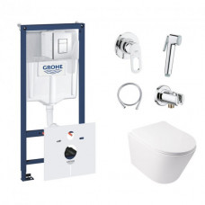 Інсталяція Grohe Rapid SL 38827000 + унітаз Swan QT16335178W + гігієнічний набір Grohe BauLoop 111042