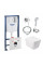 Інсталяція Grohe Rapid SL 38772001 + унітаз Crow QT05335170W + гігієнічний набір Grohe BauClassic 111048