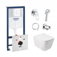 Інсталяція Grohe Rapid SL 38722001 + унітаз Crow QT05335170W + гігієнічний набір Grohe BauLoop 111042
