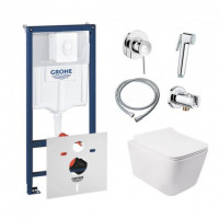 Інсталяція Grohe Rapid SL 38722001 + унітаз Crow QT05335170W + гігієнічний набір Grohe BauClassic 111048