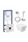 Інсталяція Grohe Rapid SL 38722001 + унітаз Crow QT05335170W + гігієнічний набір Grohe BauClassic 111048