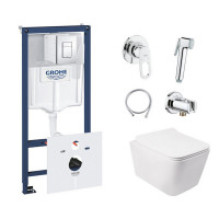Інсталяція Grohe Rapid SL 38827000 + унітаз Crow QT05335170W + гігієнічний набір Grohe BauLoop 111042