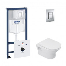 Інсталяція Grohe Rapid SL 38827000 + унітаз Qtap Lark QT0331159W