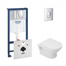 Інсталяція Grohe Rapid SL 38721001 + унітаз Qtap Lark QT0331159W