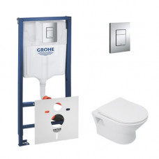 Інсталяція Grohe Rapid SL 38772001 + унітаз Qtap Lark QT0331159W