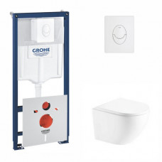 Інсталяція Grohe Rapid SL 38722001 + унітаз Jay QT07335176W + гігієнічний набір  Grohe BauClassic 2904800S
