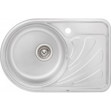 Кухонна мийка Qtap 6744L Satin 0,8 мм (QT6744LSAT08)