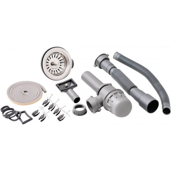 Кухонна мийка Qtap 6744L Satin 0,8 мм (QT6744LSAT08)