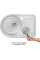 Кухонна мийка Qtap 6744L Satin 0,8 мм (QT6744LSAT08)